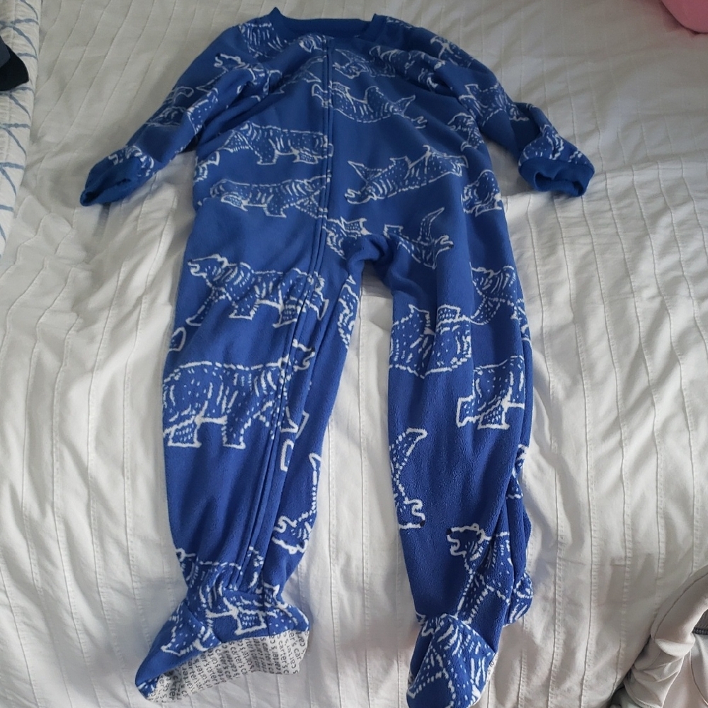 Carter's Blue Footed One Piece with White Animal Design